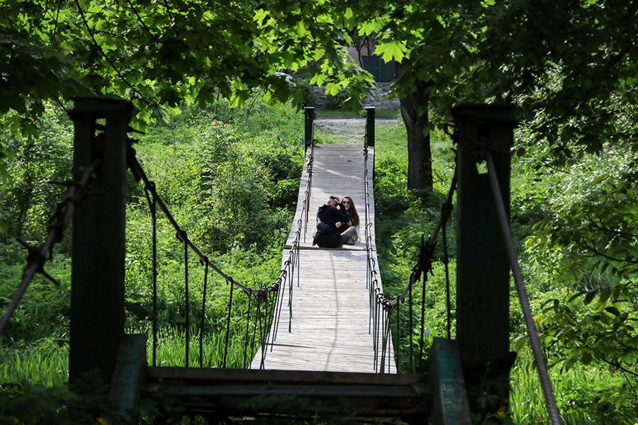 Подвесной мост в Каменце-Подольском